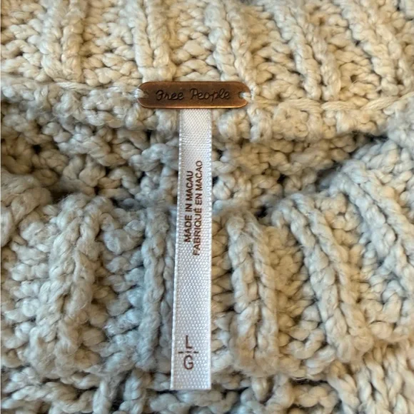 Free People Cutting Edge Cotton Cable Sweater - Picture 2 of 2